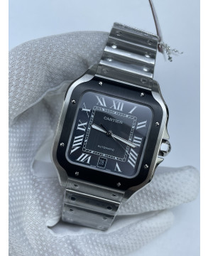 (준비완료/특급배송 )NO.2563/ 3K공장 까르띠에 산토스 드 블랙다이얼 40MM 브슬 라지